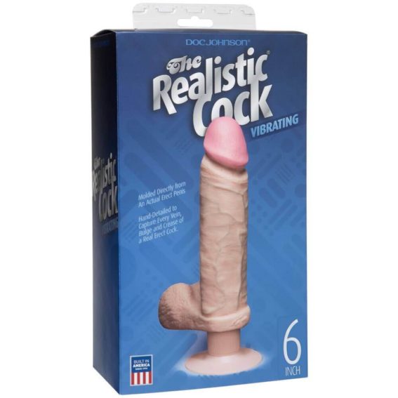 Doc Johnson - The Vibro Moulded Cock With Suction Cup (flesh) (6-inch)