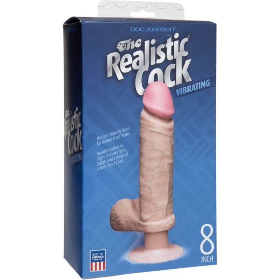Doc Johnson – The Vibro Moulded Cock With Suction Cup (flesh) (8-inch)