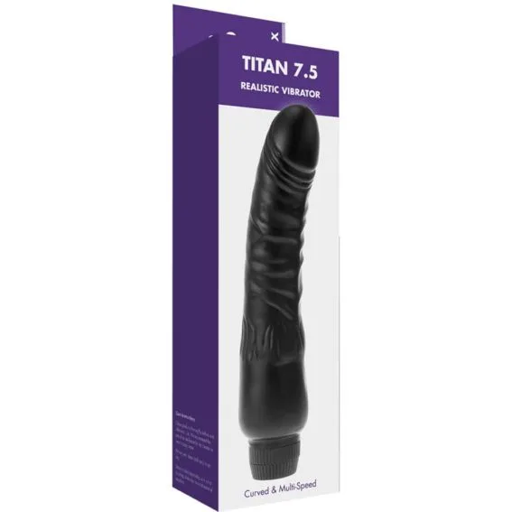 Kinx – Titan 7 Realistic Vibrator (black) (7.5-inch)