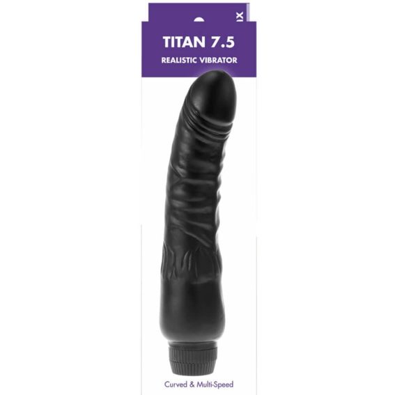 Kinx – Titan 7 Realistic Vibrator (black) (7.5-inch)