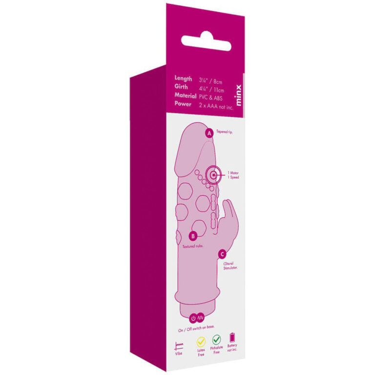 Minx - Mini Rabbit Vibrator (pink) (3-inch)