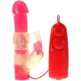 Minx – Beaded Blossom Rabbit Vibrator (red)