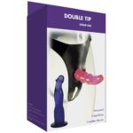 Kinx – Double Tip Strap On (pink And Blue)