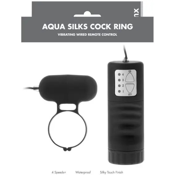 Linx - Aqua Silks Cock Ring (black)