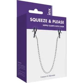 Kinx – Squeeze-n-please Nipple Clamps With Chain (chrome)