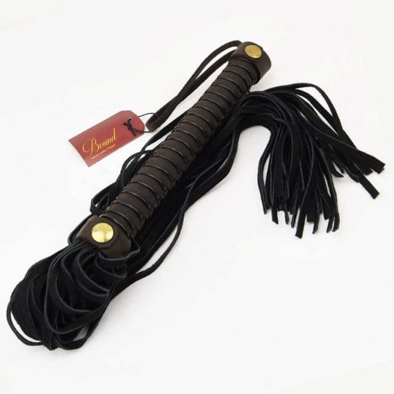 Bound - Nubuck Leather Flogger (with Gold Metal Detail)