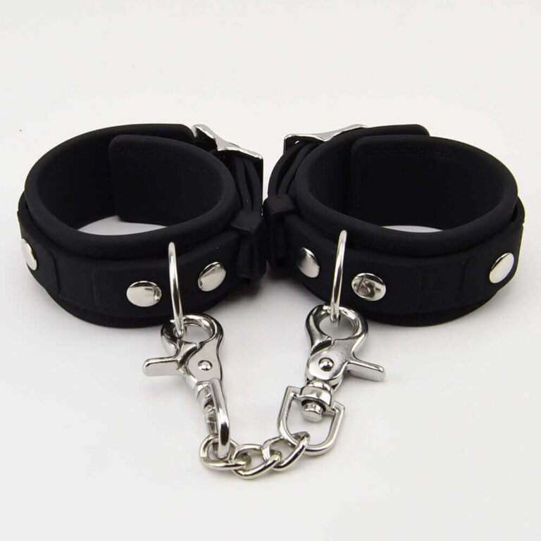Bound To Please - Silicone Universal Cuffs (silver Metal Detail)