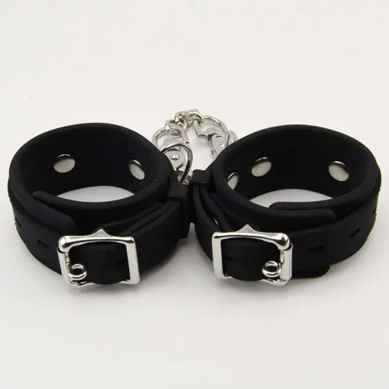 Bound To Please – Silicone Universal Cuffs (silver Metal Detail)