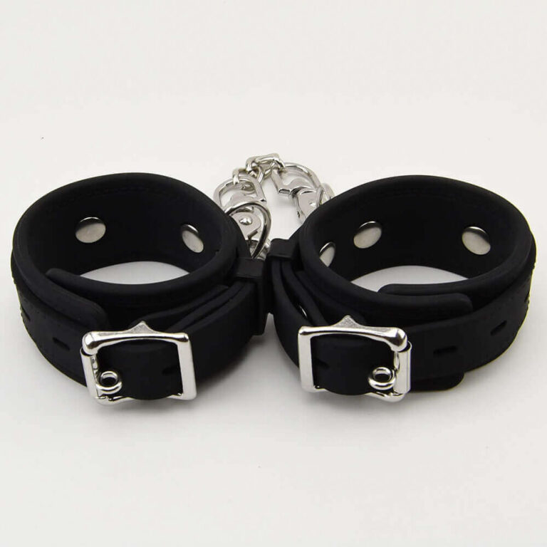 Bound To Please - Silicone Universal Cuffs (silver Metal Detail)