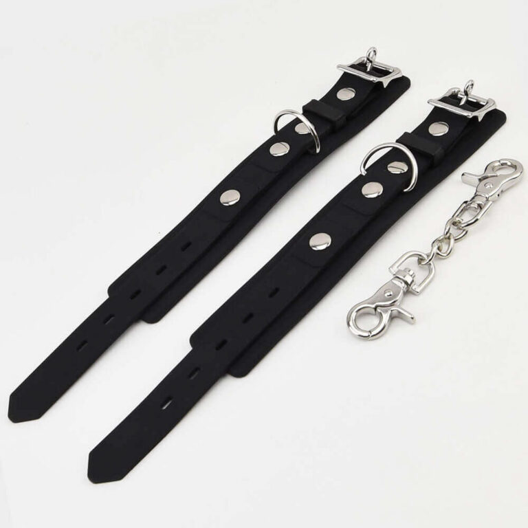 Bound To Please - Silicone Universal Cuffs (silver Metal Detail)