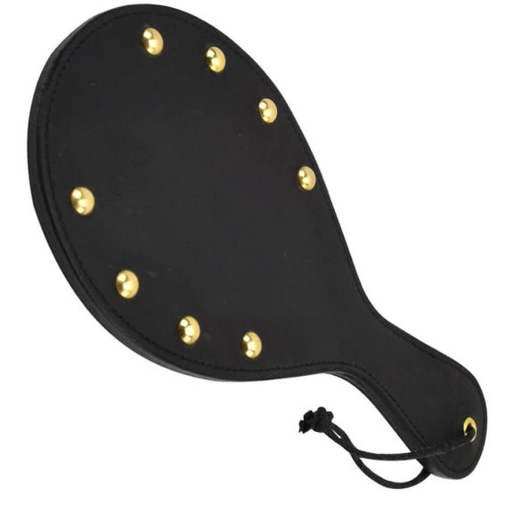Bound Noir – Nubuck Leather Paddle (with Brass Stud Detail)