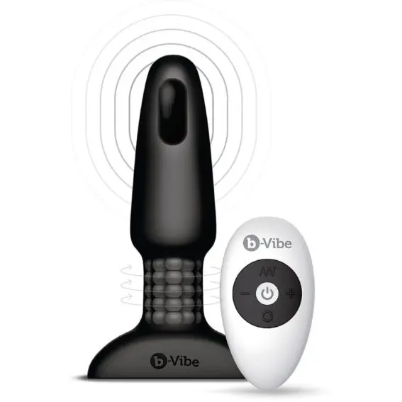 B-vibe Rimming – Rotating Vibrating Remote Control Anal Plug (black)