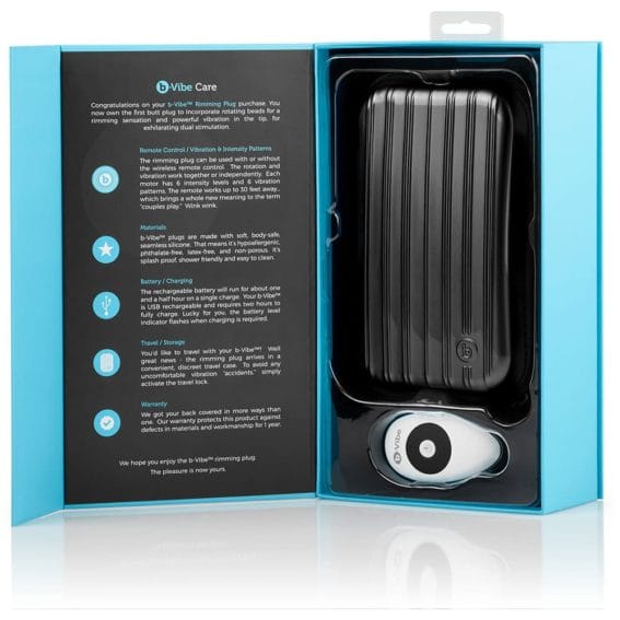 B-vibe Rimming - Rotating Vibrating Remote Control Anal Plug (black)