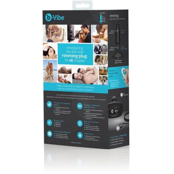 B-vibe Rimming - Rotating Vibrating Remote Control Anal Plug (black)