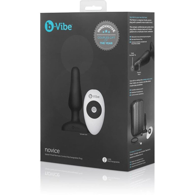 B-vibe Novice - 15x Vibrating Patterns Remote Control Anal Plug (black)