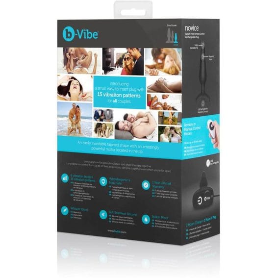 B-vibe Novice - 15x Vibrating Patterns Remote Control Anal Plug (black)