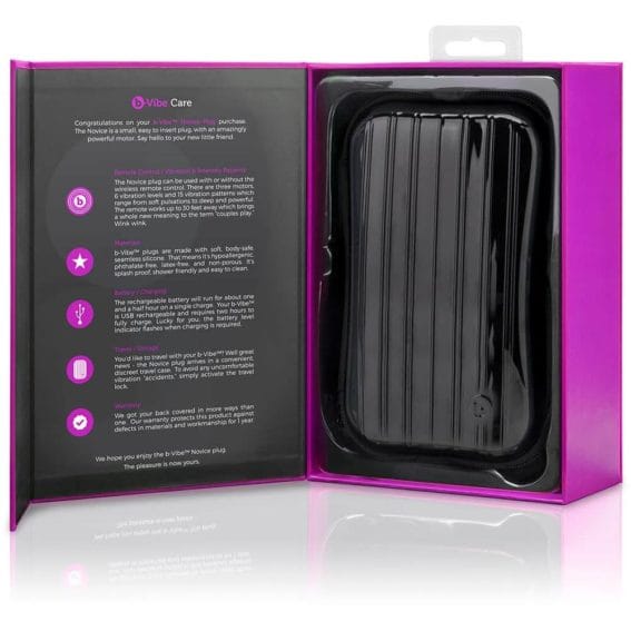 B-vibe Novice - 15x Vibrating Patterns Remote Control Anal Plug (fuchsia)