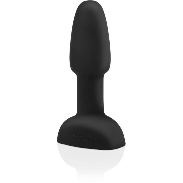 B-vibe Rimming Petite - Rotating Vibrating Remote Anal Plug (black)