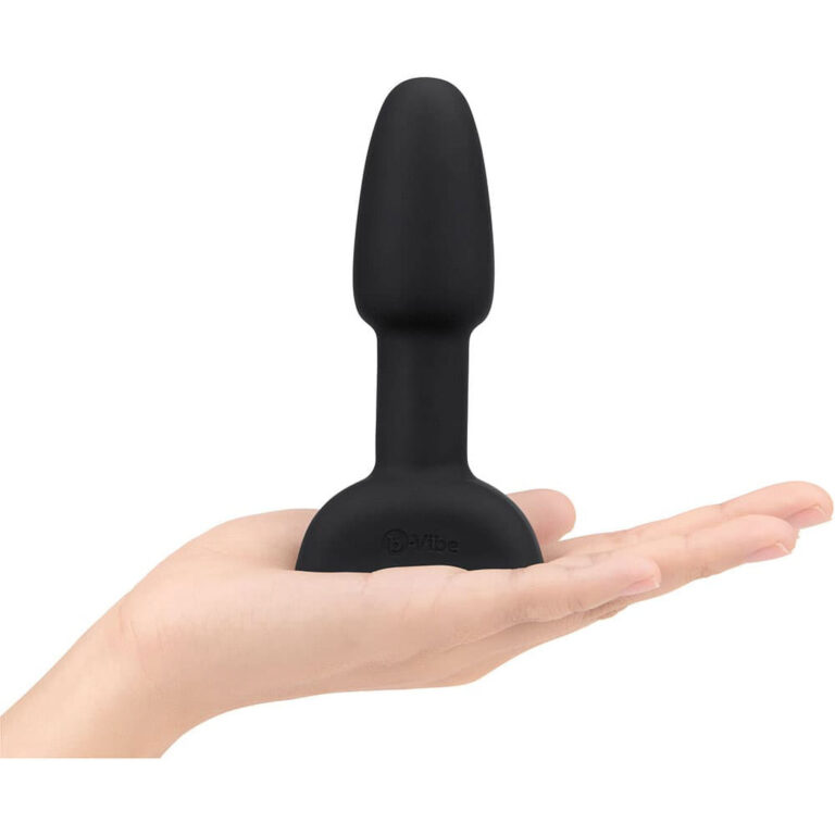 B-vibe Rimming Petite - Rotating Vibrating Remote Anal Plug (black)