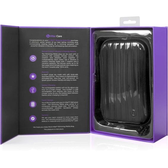 B-vibe Rimming Petite - Rotating Vibrating Remote Anal Plug (purple)
