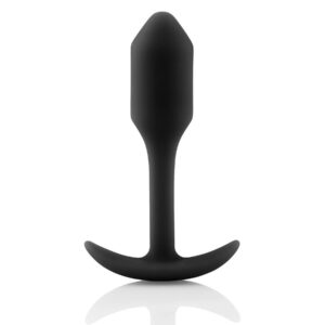 B-vibe Snug Plug 1 - Small Precision Shaped Weighted Anal Plug (black)