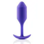 B-vibe Snug Plug 2 - Medium Precision Shaped Weighted Anal Plug (purple)
