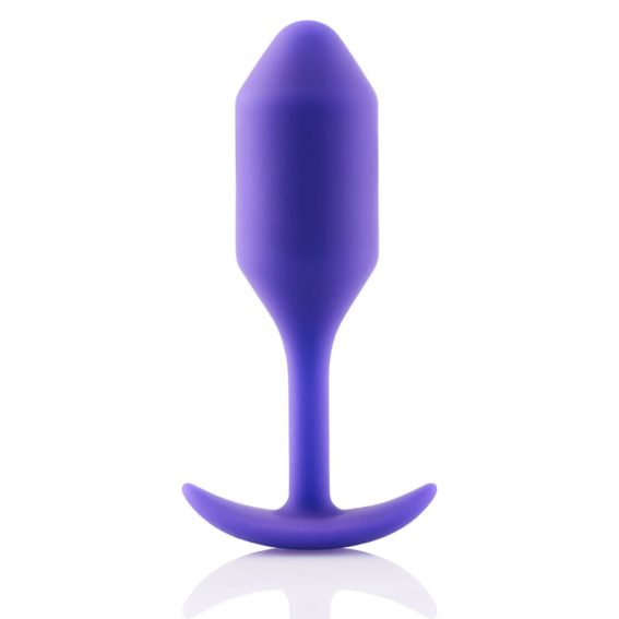 B-vibe Snug Plug 2 – Medium Precision Shaped Weighted Anal Plug (purple)