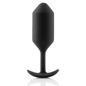 B-vibe Snug Plug 3 - Large Precision Shaped Weighted Anal Plug (black)