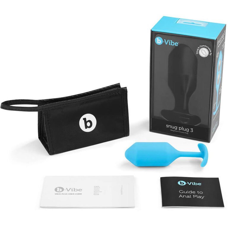 B-vibe Snug Plug 3 - Large Precision Shaped Weighted Anal Plug (teal)
