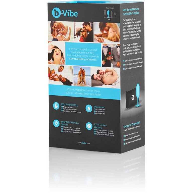 B-vibe Snug Plug 3 - Large Precision Shaped Weighted Anal Plug (teal)