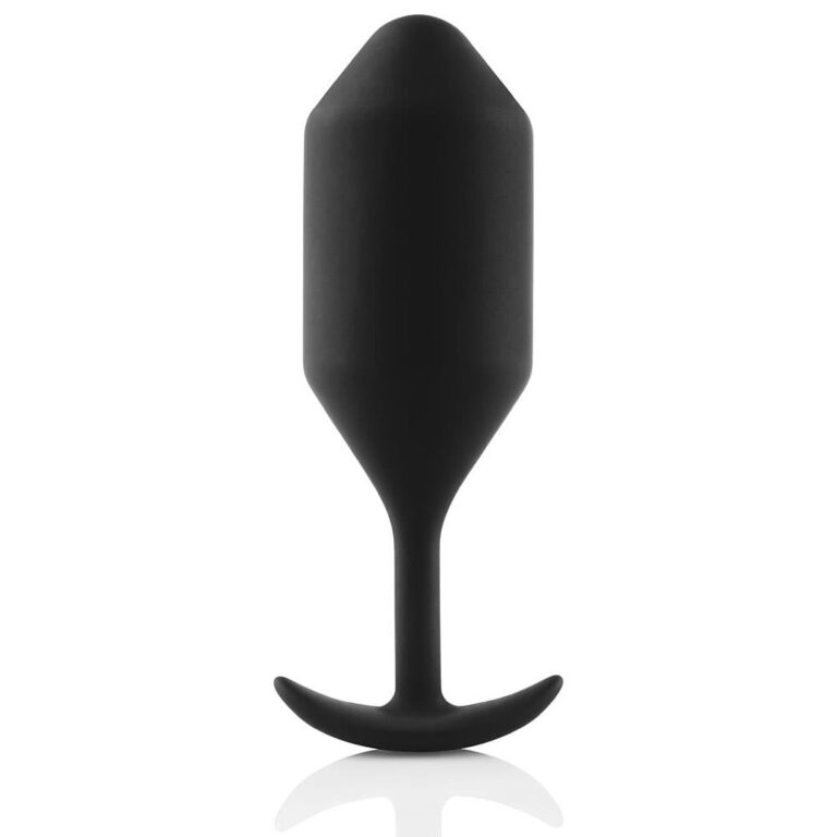 B-vibe Snug Plug 4 - Extra Large Precision Shaped Weighted Anal Plug (black)