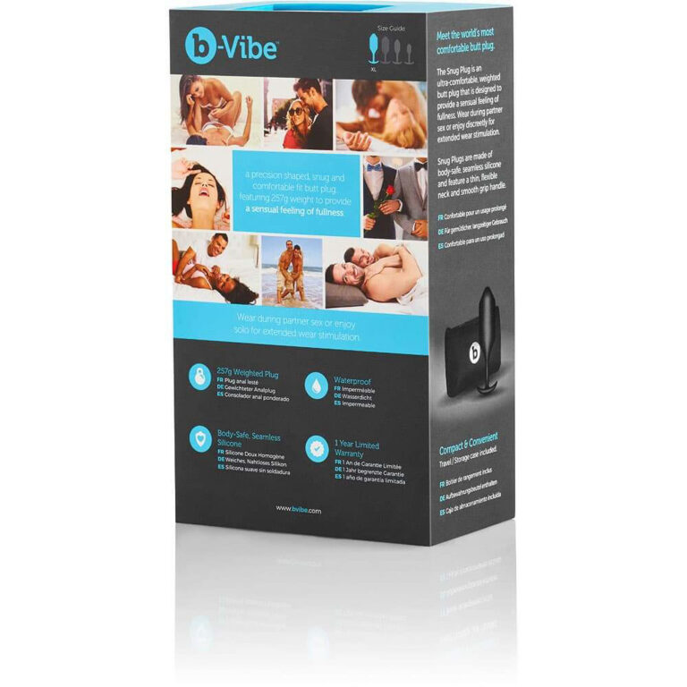 B-vibe Snug Plug 4 - Extra Large Precision Shaped Weighted Anal Plug (black)