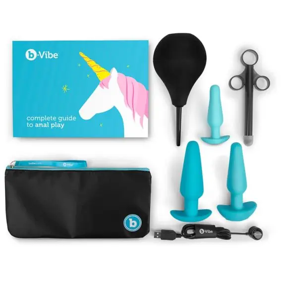 B-vibe Anal Training & Education Kit – Weighted & Vibrating Anal Plug Set