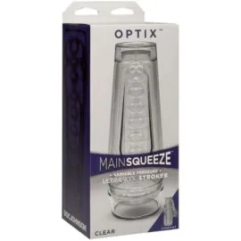 Main Squeeze By Doc Johnson – Optix Crystal Clear Pussy Stroker
