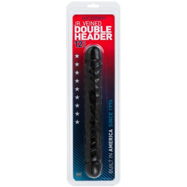 Doc Johnson - Jr Veined Double Header (black) (12-inch)