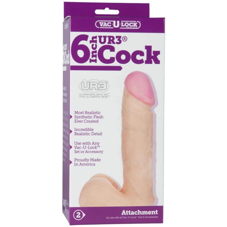 Doc Johnson - White Ur3 Cock Vac-u-lock (flesh) (6-inch)