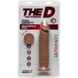 The D By Doc Johnson – Ultraskyn Realistic Dildo – Caramel 8-inch