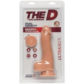 The D By Doc Johnson – Ultraskyn Realistic Master Dildo & Balls – Vanilla 7.5-inch