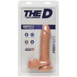 The D By Doc Johnson – Firmskyn Realistic Perfect Dildo – Vanilla 7-inch
