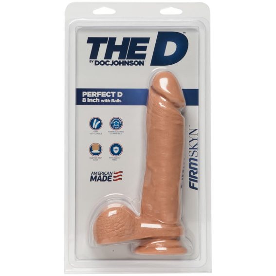 The D By Doc Johnson – Firmskyn Realistic Perfect Dildo – Vanilla 8-inch