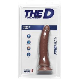 The D By Doc Johnson – Firmskyn Realistic Thin Dildo – Caramel 7-inch