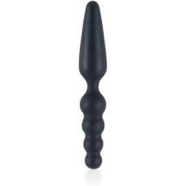Satisfaction – Dark Stallions Silicone Dual Butt Plug (black) (7-inch)