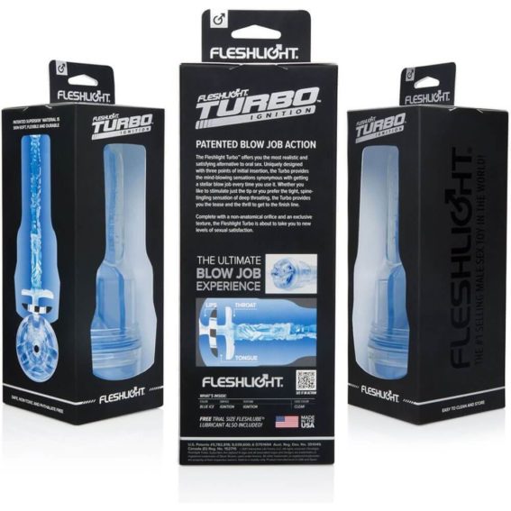 Fleshlight Sex Toys For Men – Turbo Ignition Blue Ice (blue)