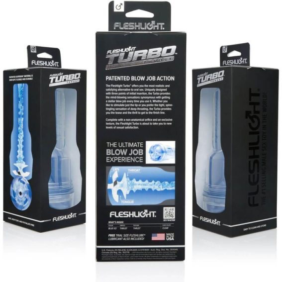 Fleshlight Sex Toys For Men – Turbo Thrust Blue Ice (blue)