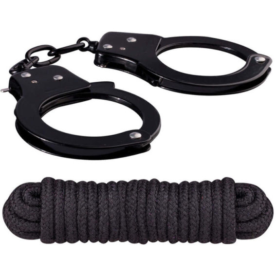 Satisfaction – Metal Sex Extra Cuffs And Love Rope (black)