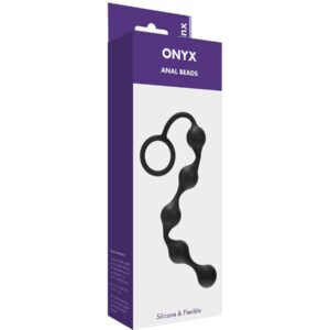Kinx - Onyx Silicone Anal Beads (black)