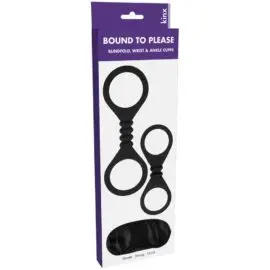 Kinx – Bound To Please Blindfold Wrist And Ankle Cuffs (black)