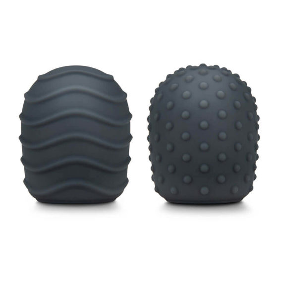 Le Wand Accessories For Vibrating Massager – Silicone Texture Covers (black 2 Pack)