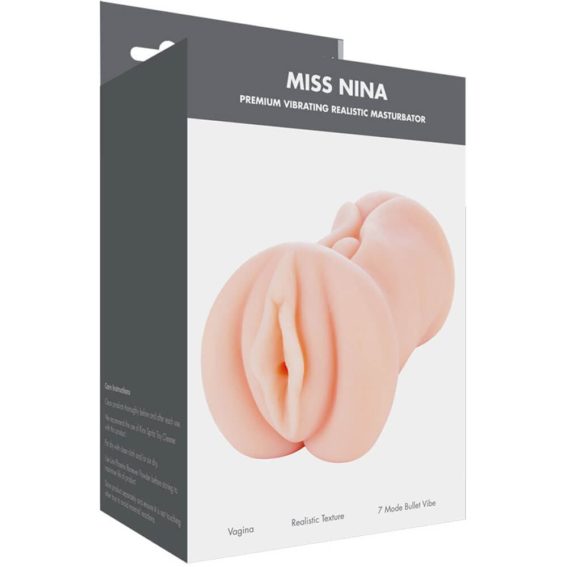Linx – Miss Nina Premium Vibrating Realistic Masturbator (flesh)