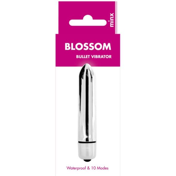 Minx – Blossom 10 Mode Bullet Vibrator (3.5-inch) (silver)